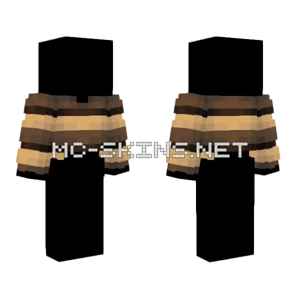 Brown Stripe Sweater Minecraft skin, front and back