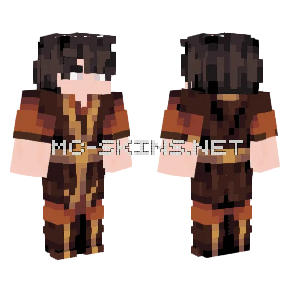 Brown Suit Boy Minecraft skin, front and back
