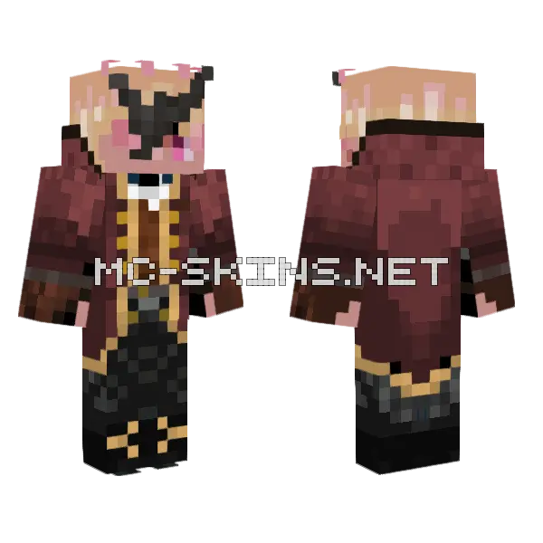 Brown Suit Gentleman Minecraft skin, front and back