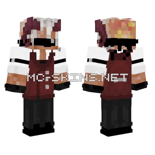 Brown Suit Outfit Minecraft skin, front and back