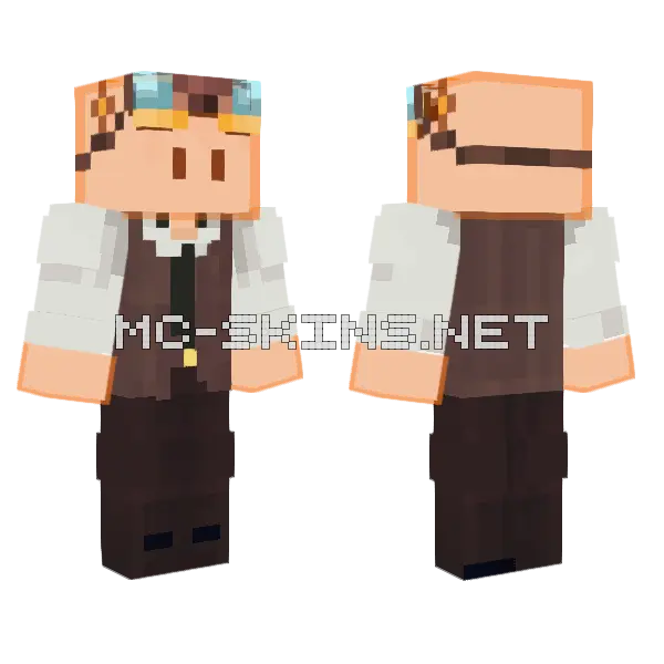 Brown Suit Skin Minecraft skin, front and back