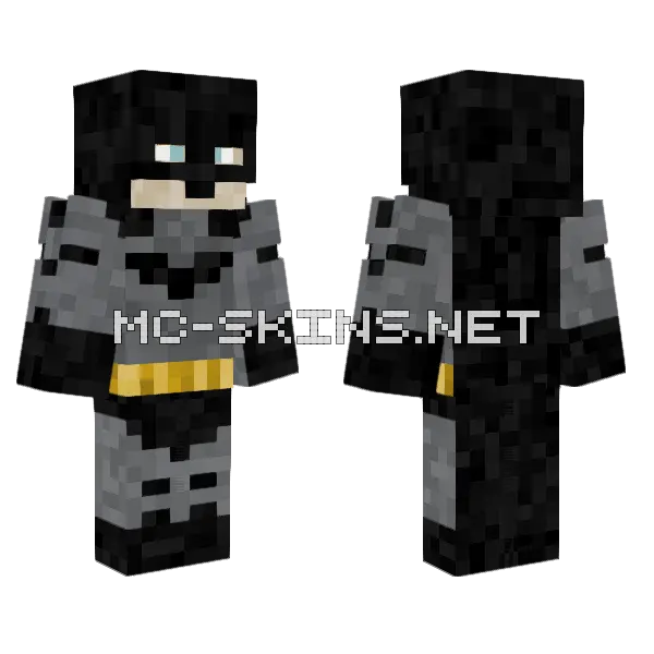 Bruce Wayne And Batman V 2 Minecraft skin, front and back
