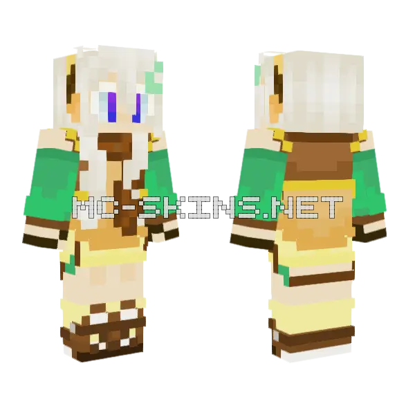 Brulee Boy Minecraft skin, front and back