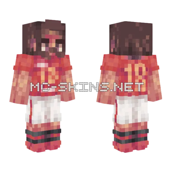 Bruno Fernandes Footballer Minecraft skin, front and back
