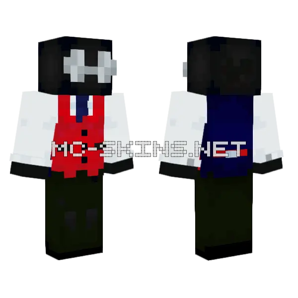 Brushy Minecraft skin, front and back