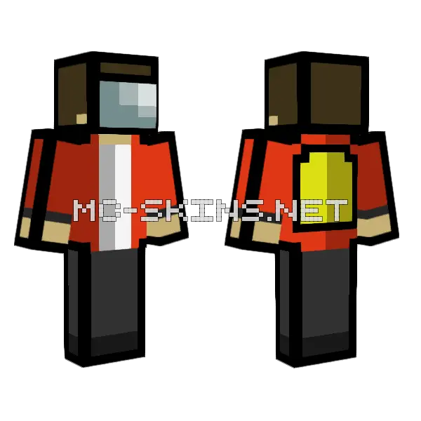 Bryan Among Us Minecraft skin, front and back