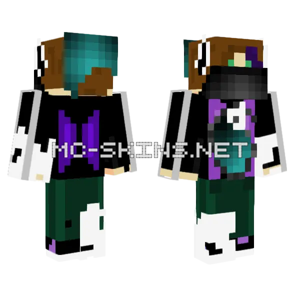 BTS Skin Boy Minecraft skin, front and back