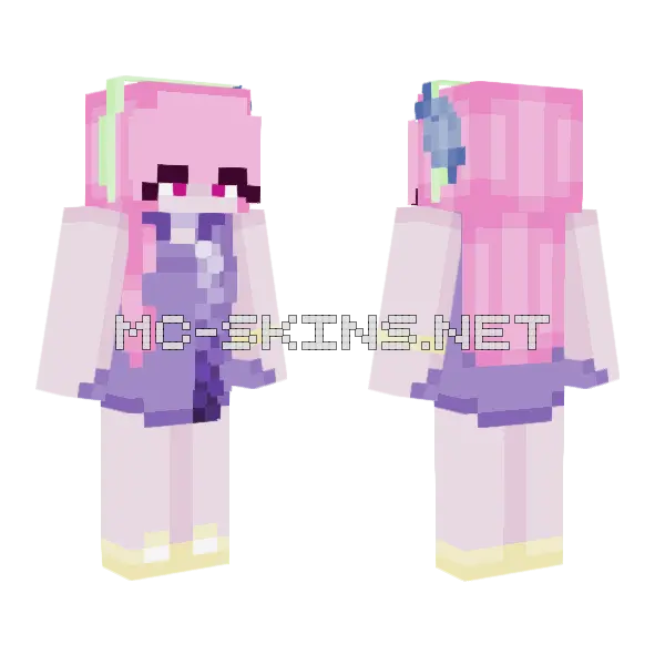 Bubble Gum Contest Entry Minecraft skin, front and back