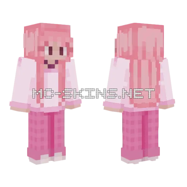 Bubble Gum RC Minecraft skin, front and back