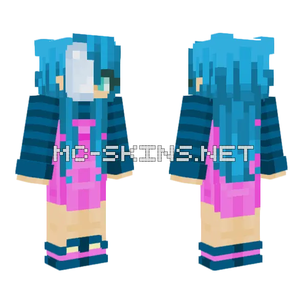 Bubble Hallow Minecraft skin, front and back