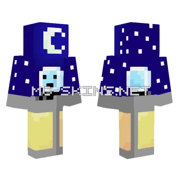 Bubble On A Cold Night Minecraft skin, front and back