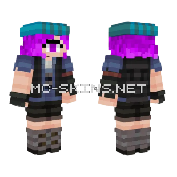 Bubblebrooke Orchid Oysters Mania Minecraft skin, front and back