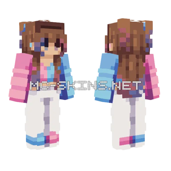Bubblegum Ce Minecraft skin, front and back