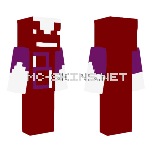 Bubbleorbust Purple Edit Minecraft skin, front and back