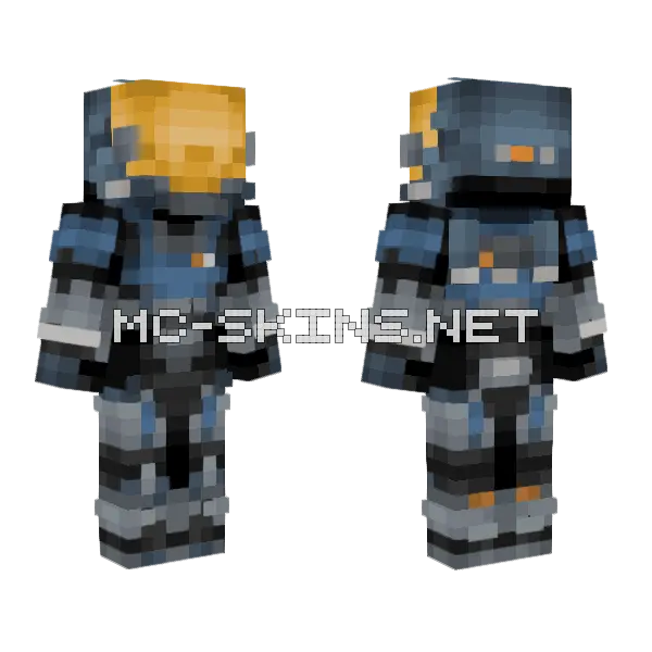 Buccaneer Class Mjolnir Minecraft skin, front and back