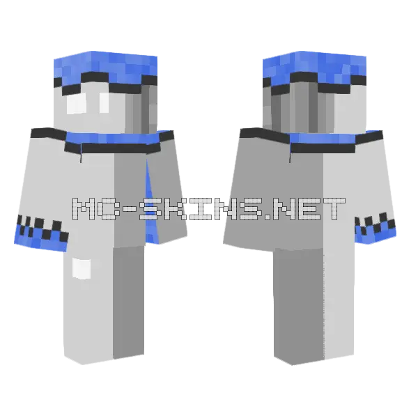 Bucket Minecraft skin, front and back