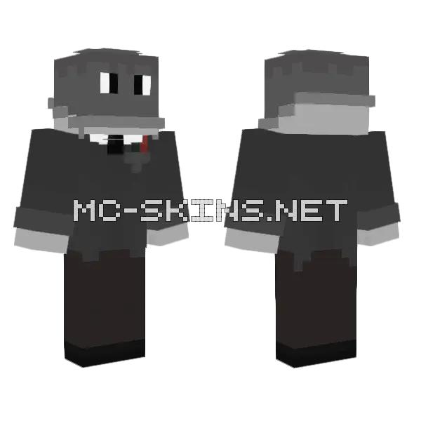 Bucket Pog Minecraft skin, front and back