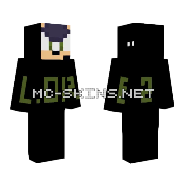 Budget S Lore 2 Minecraft skin, front and back