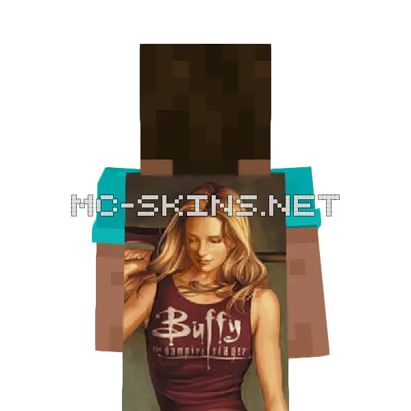Buffy Minecraft cape worn on a player