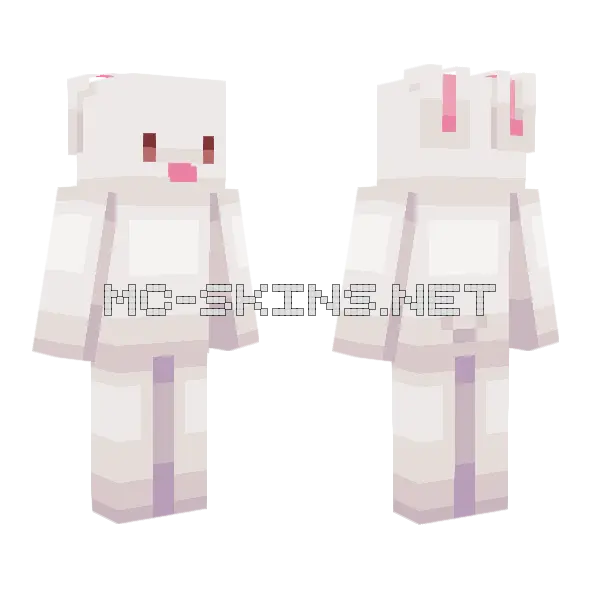 Buffy Bunny Minecraft skin, front and back