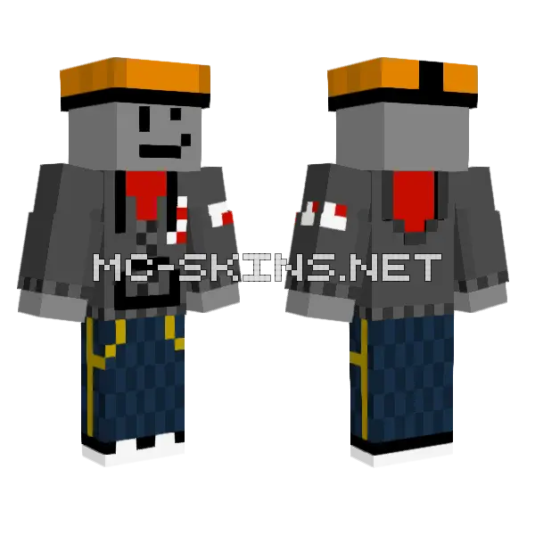 Builderman Suit Minecraft skin, front and back