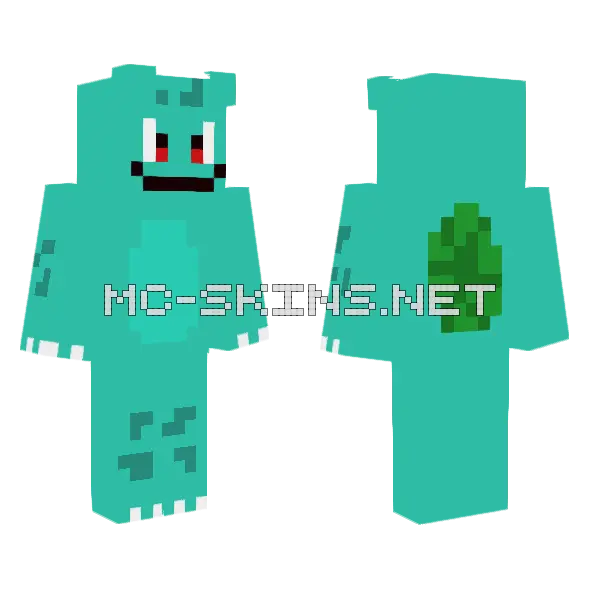 Bulbasaur Skin Minecraft skin, front and back