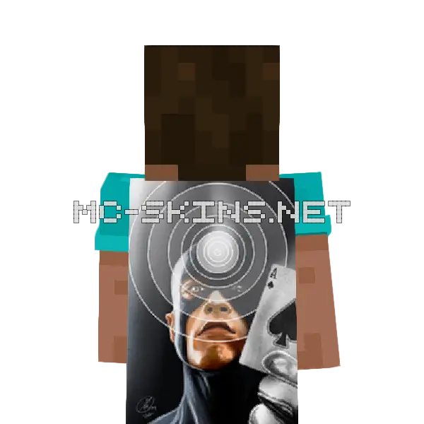 Bullseye Minecraft cape worn on a player