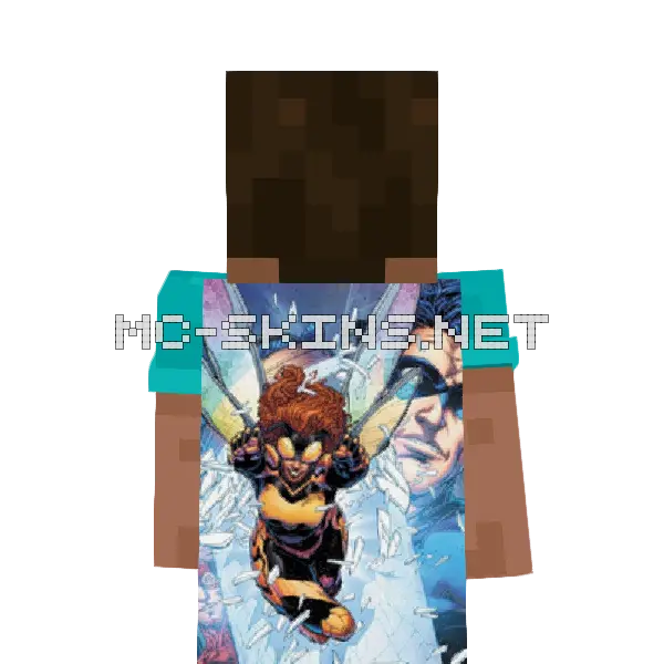 Bumblebee Minecraft cape worn on a player
