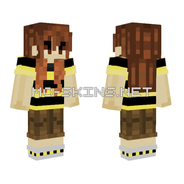 Bumblebee Mya Minecraft skin, front and back