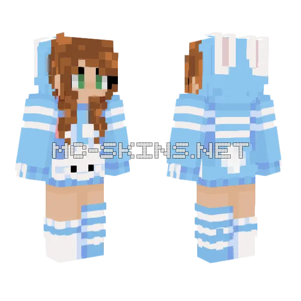 Bun Minecraft skin, front and back