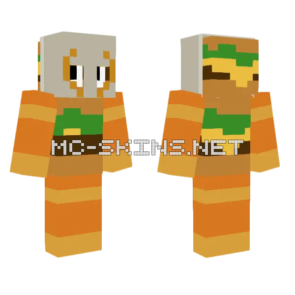 Bunger Burger Skin Minecraft skin, front and back