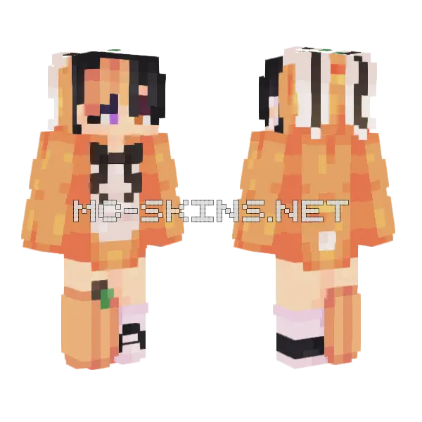 Bunnkin Minecraft skin, front and back
