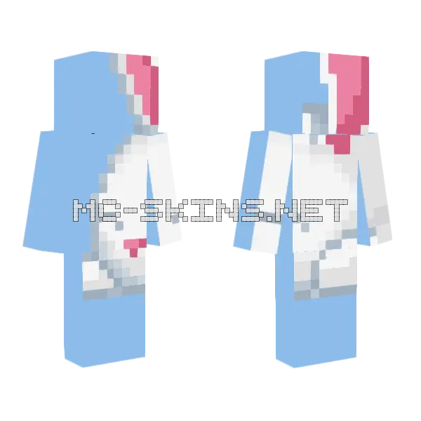 Bunny Minecraft skin, front and back