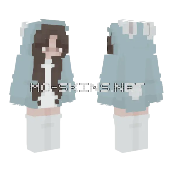Bunny Bon Bon Minecraft skin, front and back