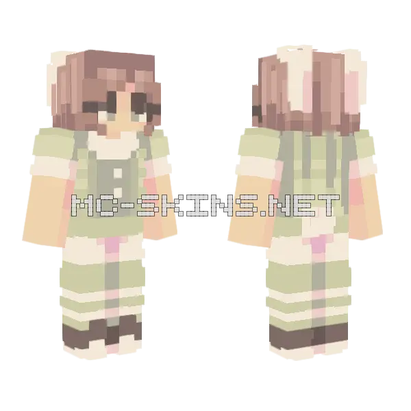 Bunny D Minecraft skin, front and back