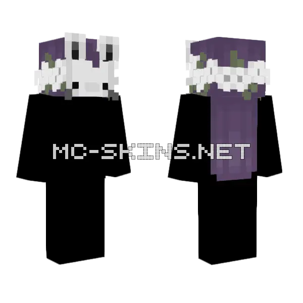 Bunny Girl Minecraft skin, front and back