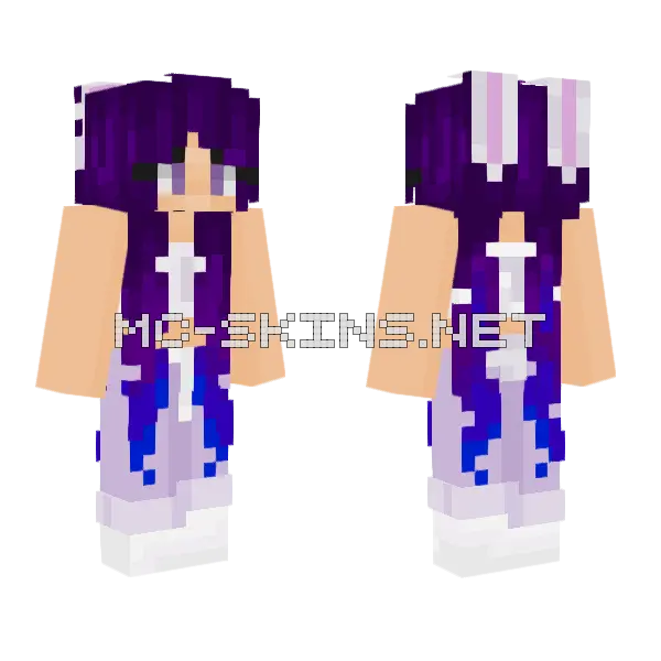 Bunny Girl Minecraft skin, front and back