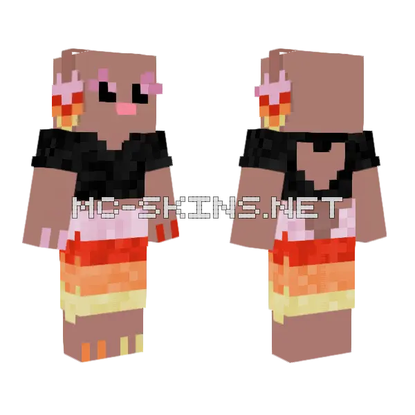 Bunny Girl Outfit Minecraft skin, front and back