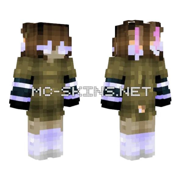 Bunny Hop Ce Minecraft skin, front and back