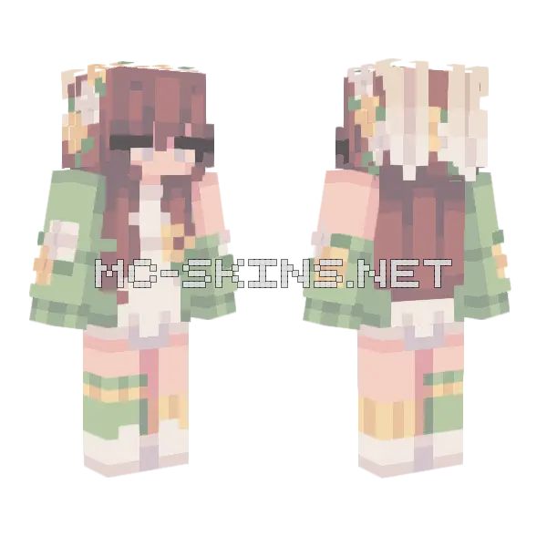 Bunny In Springlight Minecraft skin, front and back