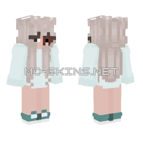 Bunny Infected Minecraft skin, front and back