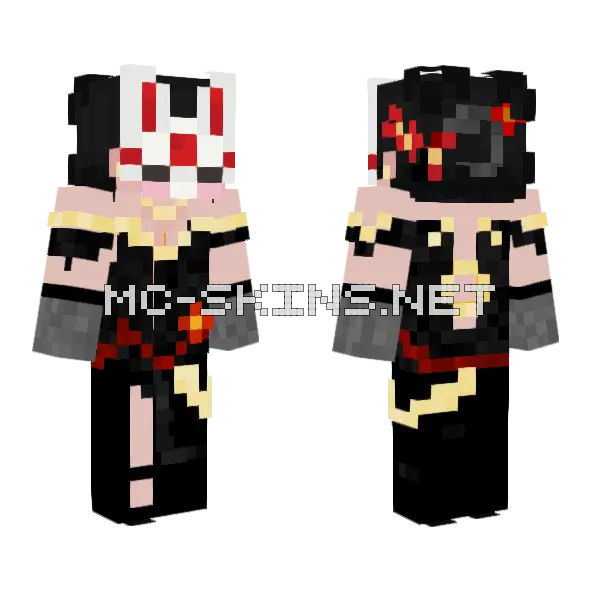 Bunny Mask Credits Nightshaade1 Minecraft skin, front and back
