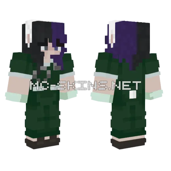 Bunny Medica Minecraft skin, front and back