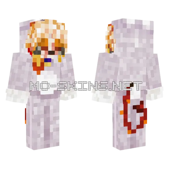 Bunny Onesie Minecraft skin, front and back