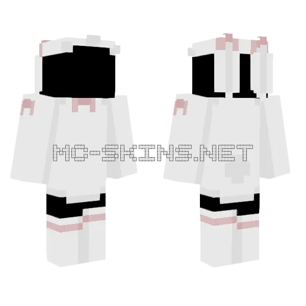 Bunny Outfit Minecraft skin, front and back