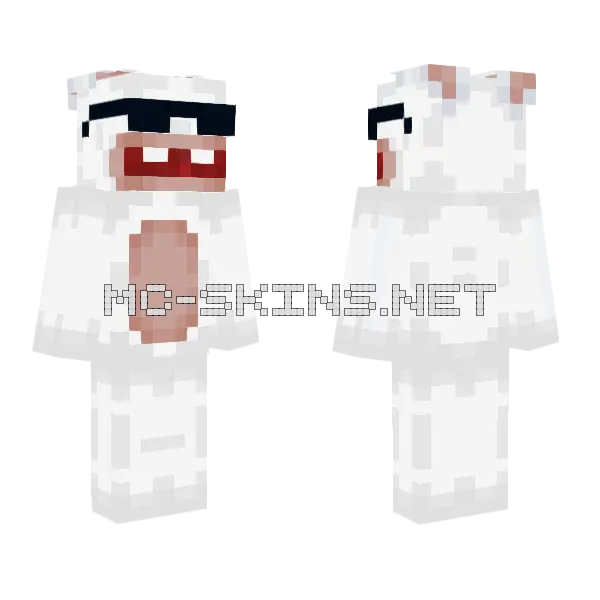 Bunny Skin Minecraft skin, front and back