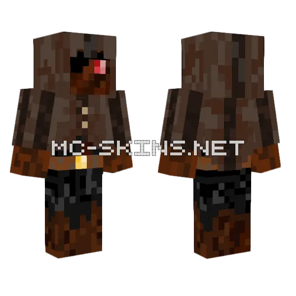 Burned Pirate Cloak, front and back