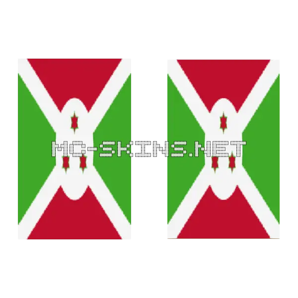 Burundi Flag cape, outside and lining