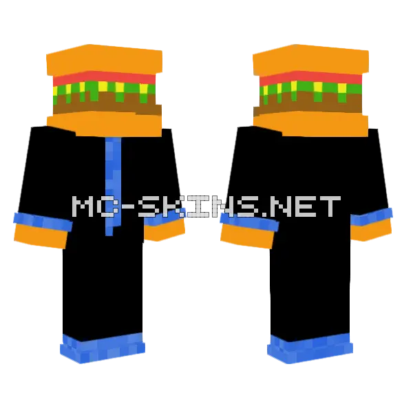 Business Burger, front and back