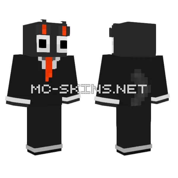 Business Cat Minecraft skin, front and back